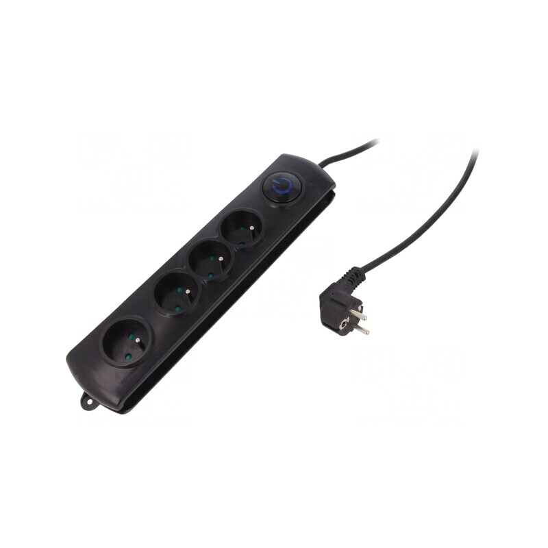 Prelungitor 4 prize cu protecție la supratensiune 10A | Electronic-mag.ro | Componente Electronice