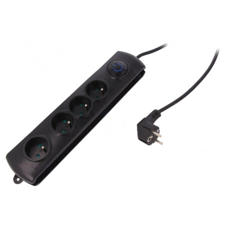 Prelungitor 4 prize cu protecție la supratensiune 10A | Electronic-mag.ro | Componente Electronice