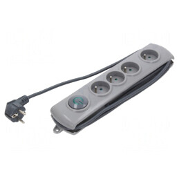 Prelungitor 4 Prize cu Protecție la Supratensiune 10A | Electronic-mag.ro | Componente Electronice