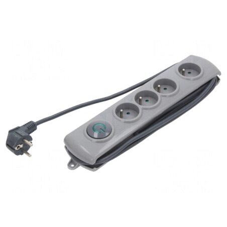 Prelungitor 4 Prize cu Protecție la Supratensiune 10A | Electronic-mag.ro | Componente Electronice