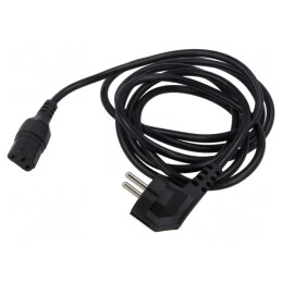 Cablu Alimentare 3x0.75mm2 Unghiular IEC C13 | Electronic-mag.ro | Componente Electronice