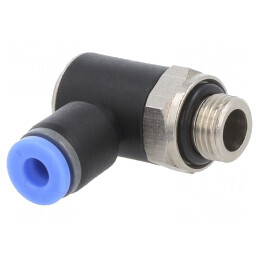 Racord Push-in Unghi Alamă Nichelată PBT 0,95-15bar | Electronic-mag.ro | Componente Electronice