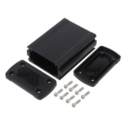 Carcasă universală aluminiu neagră 68.7x89x35.2mm | Electronic-mag.ro | Componente Electronice