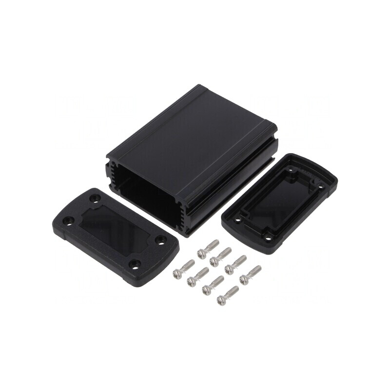 Carcasă universală aluminiu neagră 68.7x89x35.2mm | Electronic-mag.ro | Componente Electronice