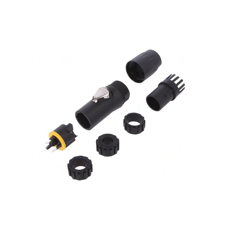 Mufă Alimentare AC 16A 250V Termoplast 3 PIN Cablaj | Electronic-mag.ro | Componente Electronice