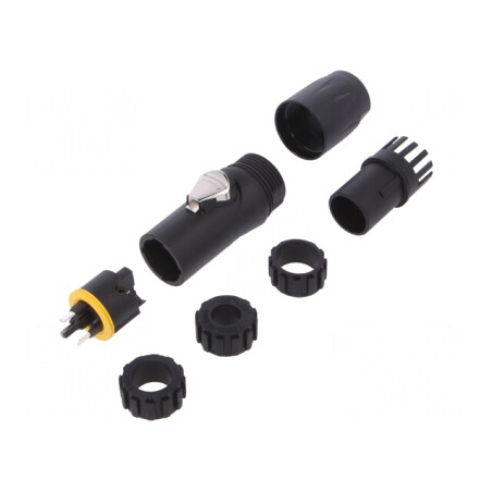 Mufă Alimentare AC 16A 250V Termoplast 3 PIN Cablaj | Electronic-mag.ro | Componente Electronice