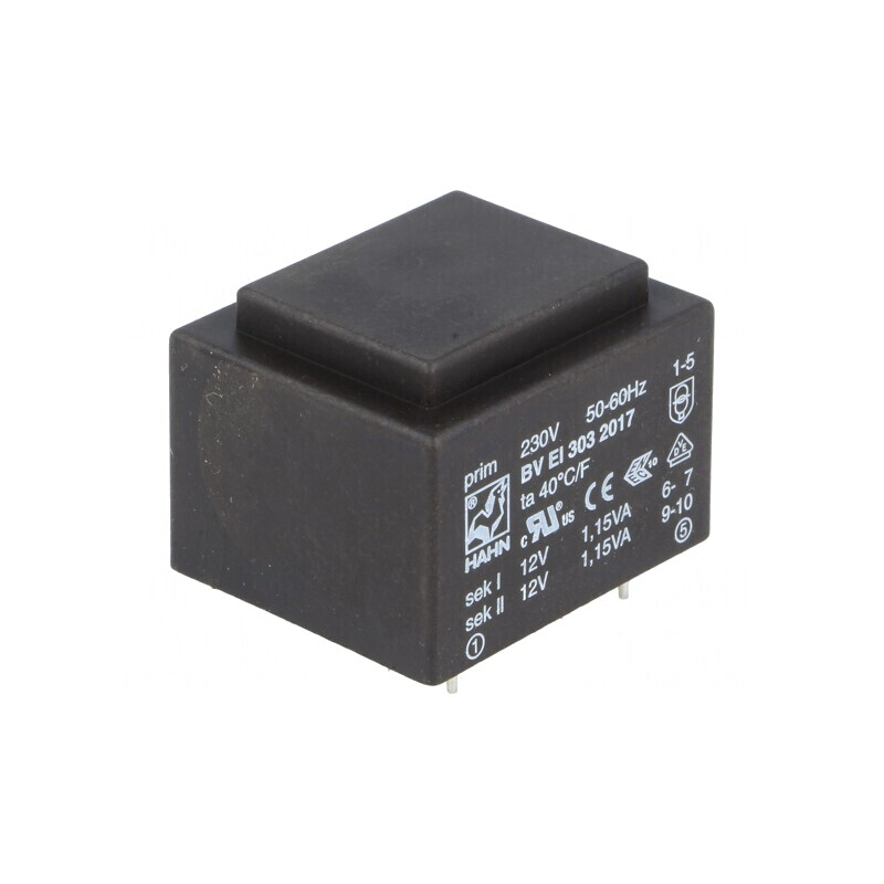 Transformator încapsulat 2,3VA 230V 12V PCB | Electronic-mag.ro | Componente Electronice