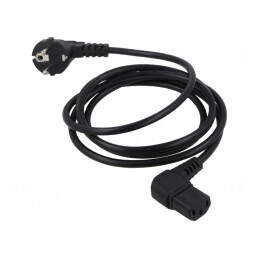 Cablu Electric 3x0,75mm2 PVC 2m Negru | Electronic-mag.ro | Componente Electronice