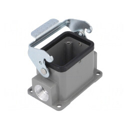 Carcasă conectori HDC D6B cu clichet drept | Electronic-mag.ro | Componente Electronice