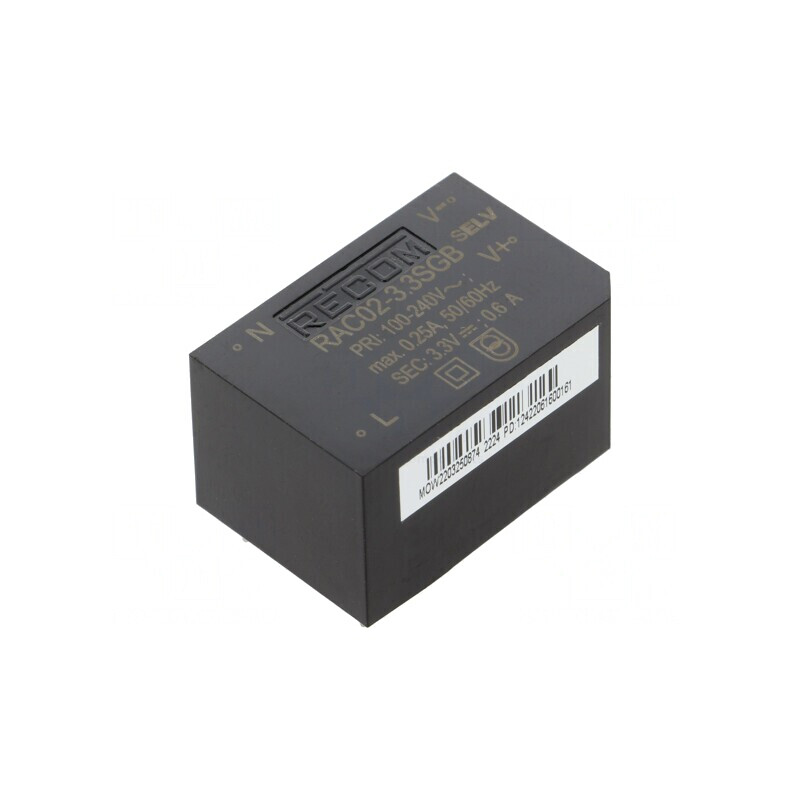 Convertor AC/DC 2W 3,3V 500mA PCB 3000V | Electronic-mag.ro | Componente Electronice