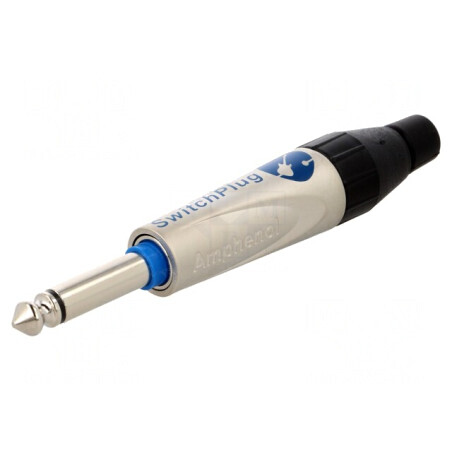 Mufă Jack 6.3mm Mono Tată Drept pentru Lipire Pe Cablu | Electronic-mag.ro | Componente Electronice