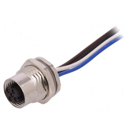 Soclu M12 4-Pin Mamă Ethernet IP67 250V | Electronic-mag.ro | Componente Electronice