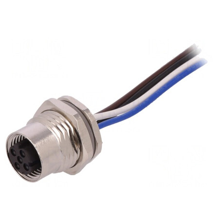 Soclu M12 4-Pin Mamă Ethernet IP67 250V | Electronic-mag.ro | Componente Electronice