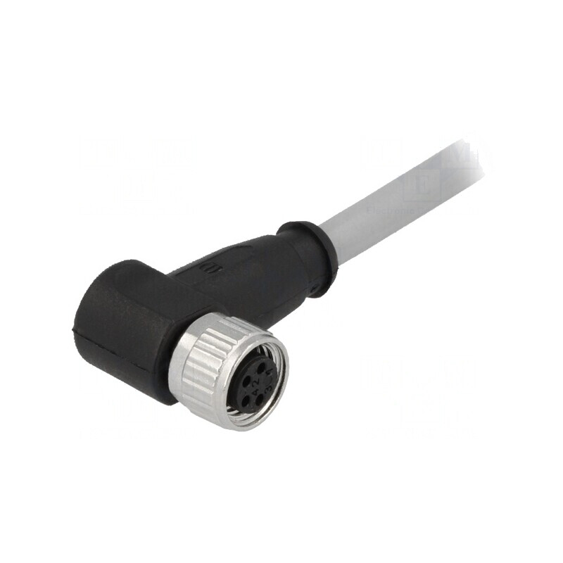 Conector M8 Mamă 4 PIN 90° cu Cablu 1m PVC | Electronic-mag.ro | Componente Electronice