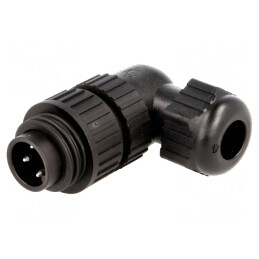 Conector circular mufă tată IP67 4 pini 3 PE pe cablu | Electronic-mag.ro | Componente Electronice