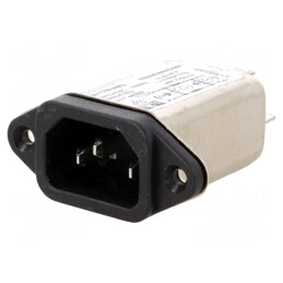 Conector de Alimentare AC 3A 250V 2,5mH IEC 60320 | Electronic-mag.ro | Componente Electronice