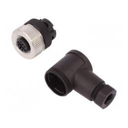 Conector M12 Mufă Mamă 4-PIN Filet Interior 4A | Electronic-mag.ro | Componente Electronice