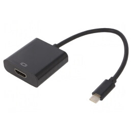 Adaptor HDMI 1.4 USB-C la HDMI 0,15m Negru | Electronic-mag.ro | Componente Electronice