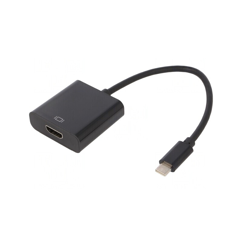 Adaptor HDMI 1.4 USB-C la HDMI 0,15m Negru | Electronic-mag.ro | Componente Electronice