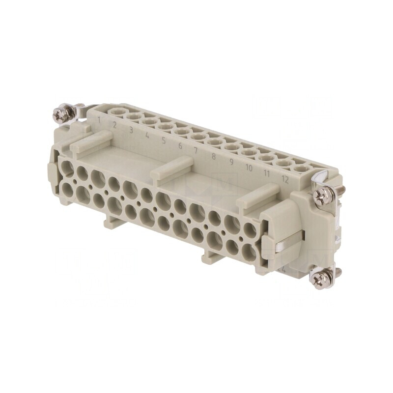 Conector HDC Inserturi Contact Mamă 24 PE 16A | Electronic-mag.ro | Componente Electronice