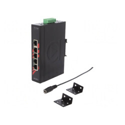 Switch Ethernet 5 Porturi Neadministrabil 12-48VDC | Electronic-mag.ro | Componente Electronice