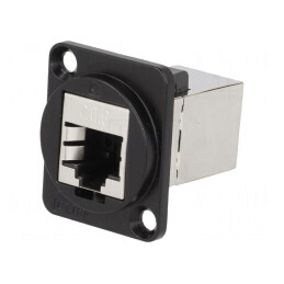 Adaptor FT Cat 6 Ecranat Metalic 8P8C 19x24mm | Electronic-mag.ro | Componente Electronice
