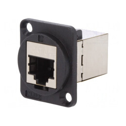Adaptor FT Cat 6a Ecranat 8p8c 19x24mm Plastic CP30225S | Electronic-mag.ro | Componente Electronice