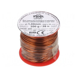 Sârmă dublu emailată 1mm 0,2kg Cu | Electronic-mag.ro | Componente Electronice