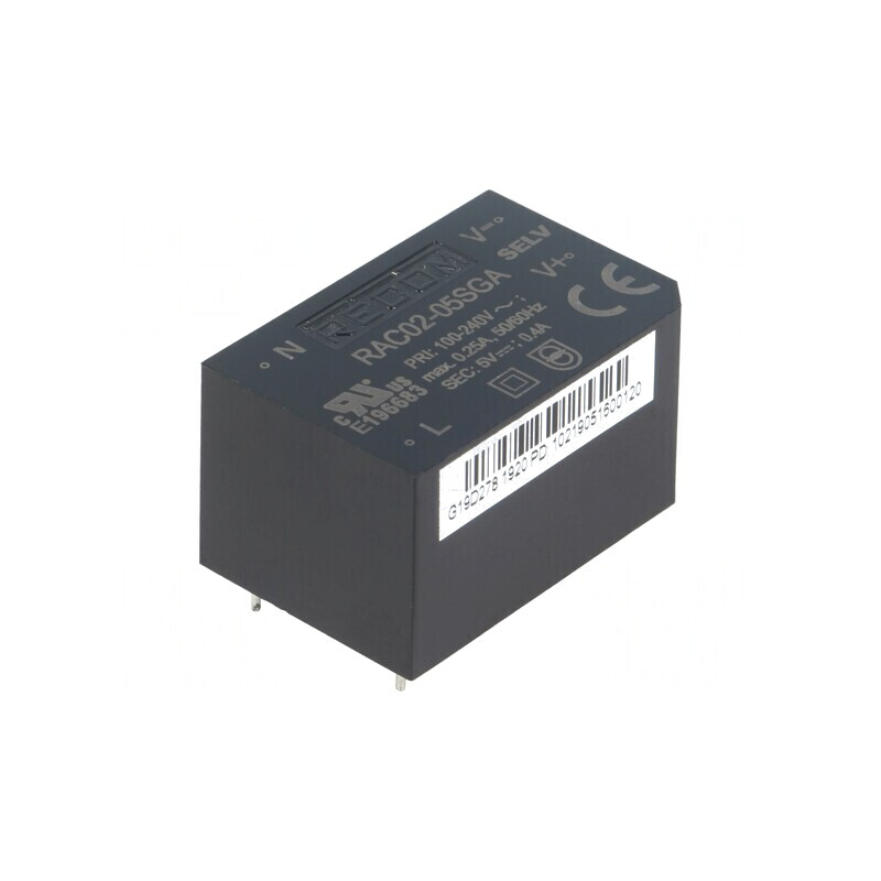 Convertor AC/DC 2W 5V 400mA 63% PCB 3000V | Electronic-mag.ro | Componente Electronice