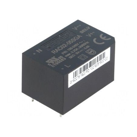 Convertor AC/DC 2W 5V 400mA 63% PCB 3000V | Electronic-mag.ro | Componente Electronice