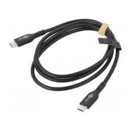 Cablu USB C 2.0 Negru 1m 480Mbps | Electronic-mag.ro | Componente Electronice