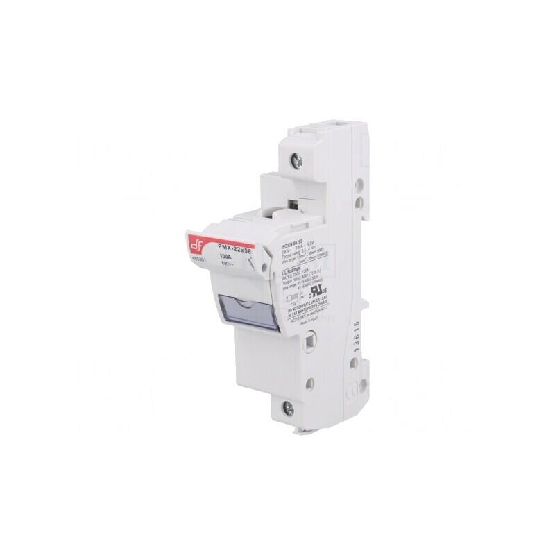 Clemă siguranţe cilindrice 22x58mm DIN 100A gri | Electronic-mag.ro | Componente Electronice