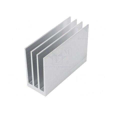 Radiator Extrudat cu Aripioare Naturale 100mm x 35mm Brut | Electronic-mag.ro | Componente Electronice
