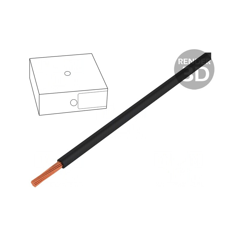 Cablu electric H07V-K litat Cu 50mm2 negru 450V/750V | Electronic-mag.ro | Componente Electronice