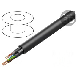 Cablu: DMX; HELUSOUND®; 1x2x0,25mm2,3G1,5mm2; litat; 110Ω; Fire: Cu
