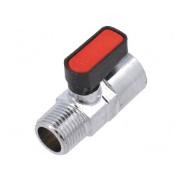 Robinet mecanic cu bilă max 20 bar alamă nichelată | Electronic-mag.ro | Componente Electronice