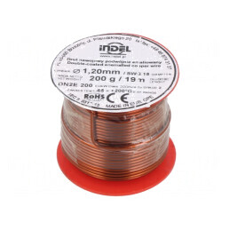 Sârmă Dublu Emailată 1,2mm 0,2kg Cu 65-200°C | Electronic-mag.ro | Componente Electronice
