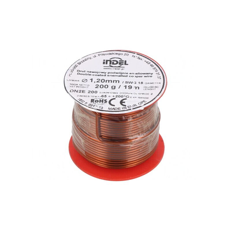 Sârmă Dublu Emailată 1,2mm 0,2kg Cu 65-200°C | Electronic-mag.ro | Componente Electronice