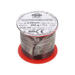 Sârmă dublu emailată 2mm 0,2kg Cu 65-200°C | Electronic-mag.ro | Componente Electronice