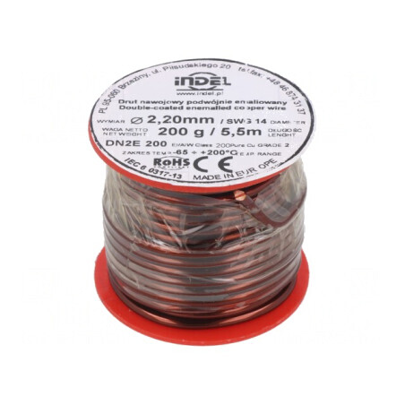 Sârmă dublu emailată 2,2mm 0,2kg Cu | Electronic-mag.ro | Componente Electronice