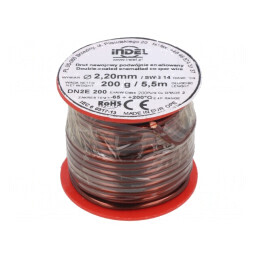 Sârmă dublu emailată 2,2mm 0,2kg Cu | Electronic-mag.ro | Componente Electronice