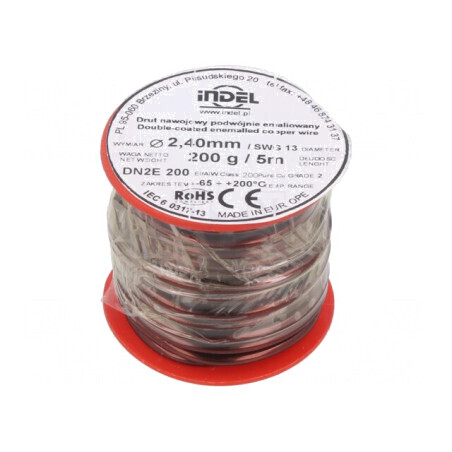 Sârmă Dublu Emailată 2,4mm 0,2kg Cu 65÷200°C | Electronic-mag.ro | Componente Electronice