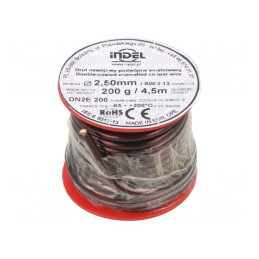 Sârmă Emailată Dublă 2,5mm 0,2kg Cu | Electronic-mag.ro | Componente Electronice