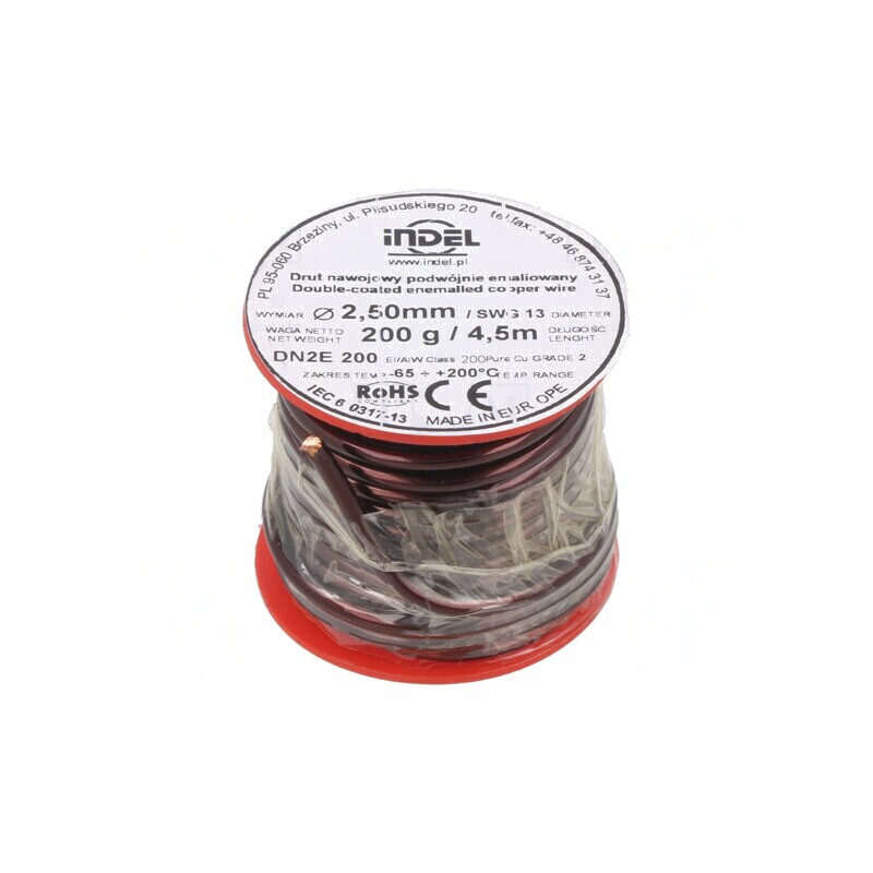 Sârmă Emailată Dublă 2,5mm 0,2kg Cu | Electronic-mag.ro | Componente Electronice