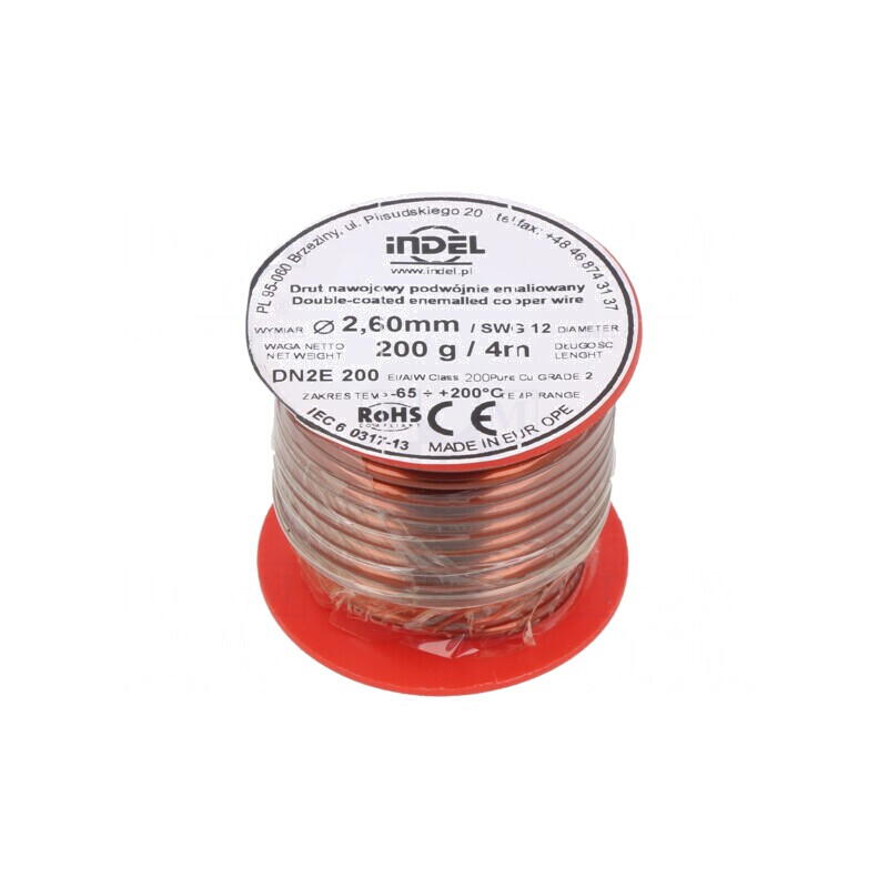 Sârmă emailată dublă 2,6mm 0,2kg Cu 65-200°C | Electronic-mag.ro | Componente Electronice