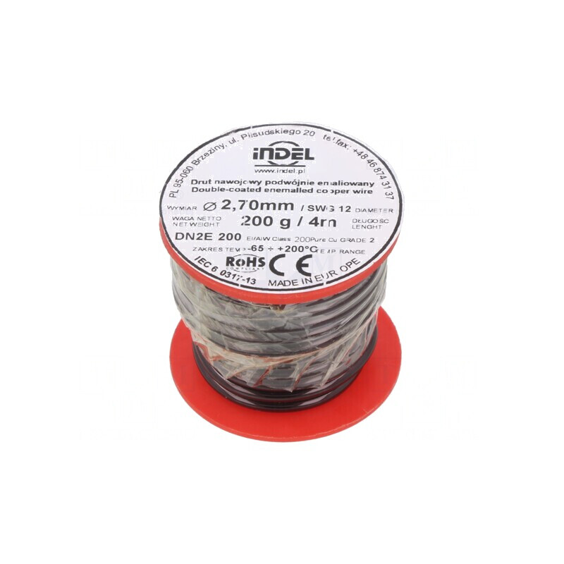 Sârmă Dublu Emailată 2,7mm, 0,2kg, Cu, 65-200°C | Electronic-mag.ro | Componente Electronice