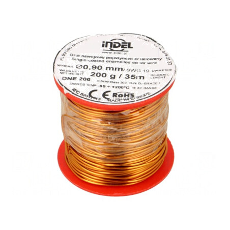 Sârmă Emailată Cupru 0,9mm 0,2kg | Electronic-mag.ro | Componente Electronice