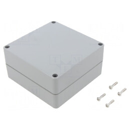 Carcasă Universală ABS Gri Deschis 120x120x60mm | Electronic-mag.ro | Componente Electronice