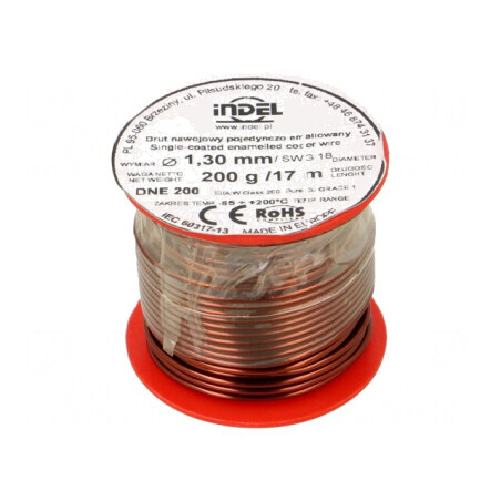 Sârmă Emailată 1,3mm 0,2kg Cupru | Electronic-mag.ro | Componente Electronice