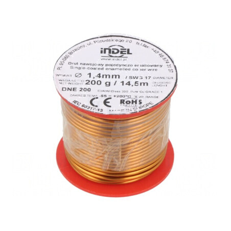Sârmă Emailată 1,4mm 0,2kg Cupru | Electronic-mag.ro | Componente Electronice